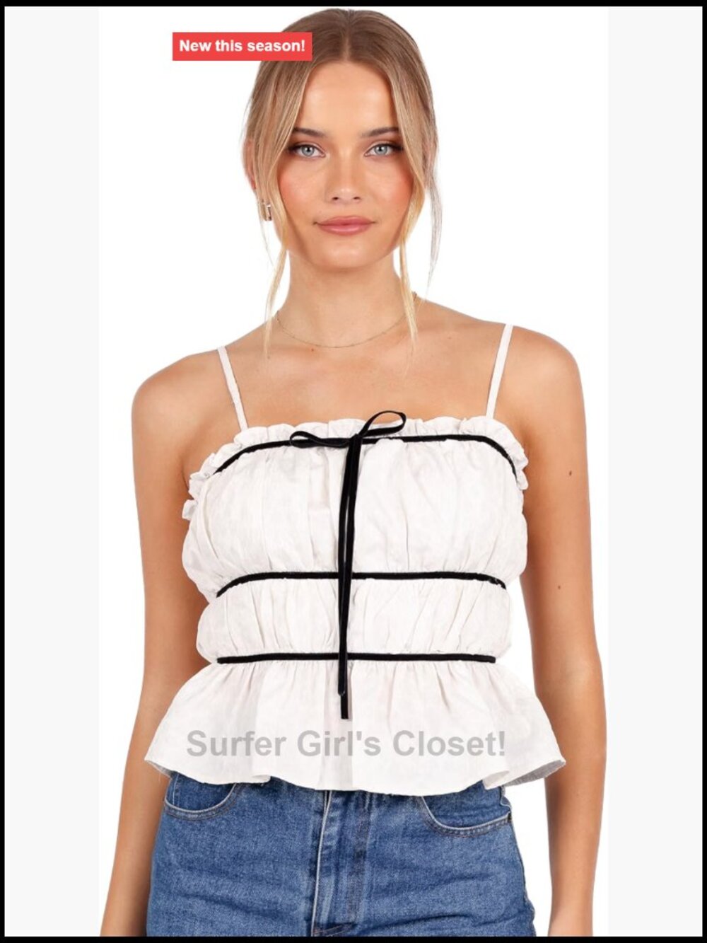 Women's Sleeveless Square Neck Top Cropped Tank with Adjustable Straps